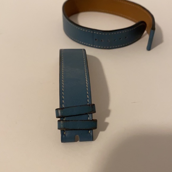 Hermes Blue Double Tour to Cape Cod Watch Band - Picture 2 of 4